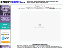 Tablet Screenshot of mahjonggames.org